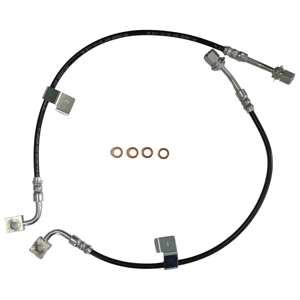 2018-2023 Mustang GT EcoBoost Mach 1 With MagneRide J&M Front Stainless Steel Brake Hose Kit