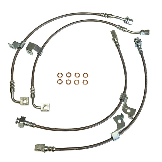 2018-2023 Mustang GT/EcoBoost/Mach 1 With MagneRide J&M Front & Rear Stainless Steel Brake Hose Kit