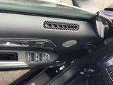 2015-2023 Mustang Door A/C Vent Accent Trim; Domed Carbon Fiber