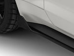 2015-2023 Mustang GT350 Style Side Skirt Extensions; Matte Black