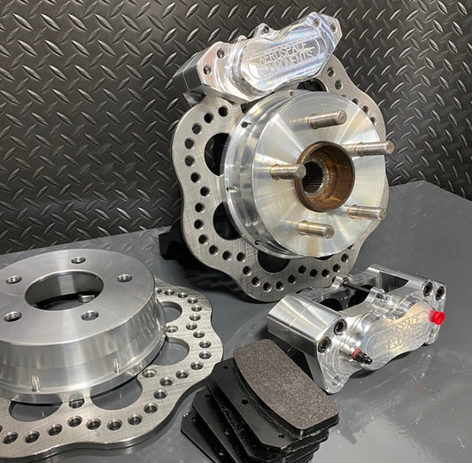2015-2023 Mustang Rear Pro-Lite Drag Race Brake Kit AED Knuckles - Aerospace Components