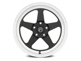 2005-2025 w/o Performance Pack Forgestar D5 Drag Gloss Black Machined Wheel; Front Only; 17x7; 6mm Offset