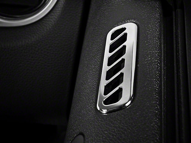 2010-2014 Modern Billet Door Vent Louvers; Chrome