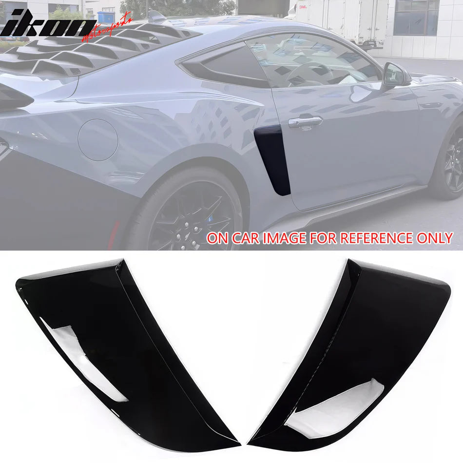 2024-2026 Ford Mustang IKON Style Gloss Black Fender Door Vent ABS