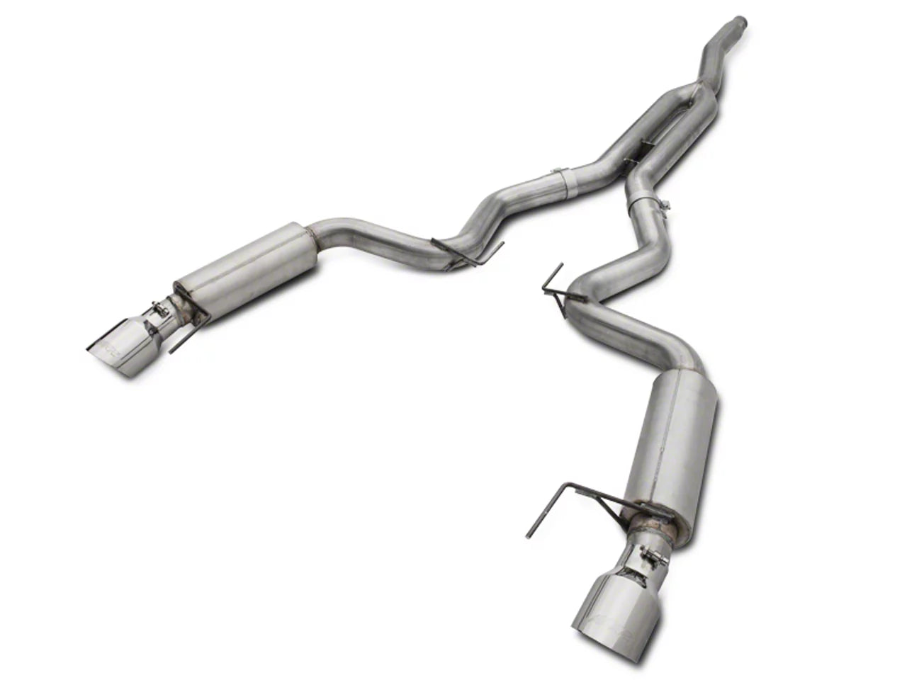 2015-2023 Mustang EcoBoost Fastback w/o Active Exhaust MBRP Armor Lite Cat-Back Exhaust with Y-Pipe; Race Version