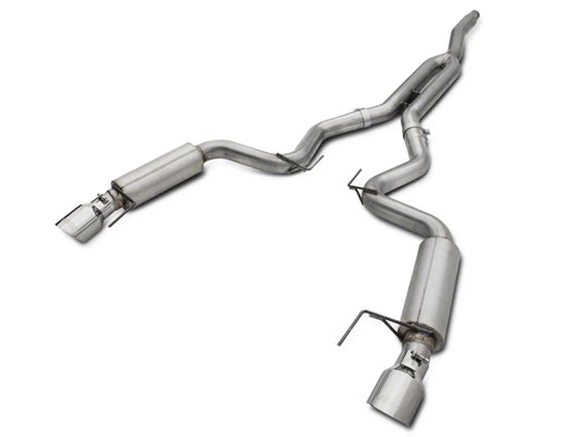 2015-2023 Mustang EcoBoost Fastback w/o Active Exhaust MBRP Armor Lite Cat-Back Exhaust with Y-Pipe; Race Version