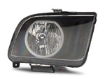 2005-2009 LED Halo Factory Style Headlights; Matte Black Housing; Clear Lens