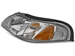 1994-1998 Euro Crystal Headlights; Chrome Housing; Clear Lens