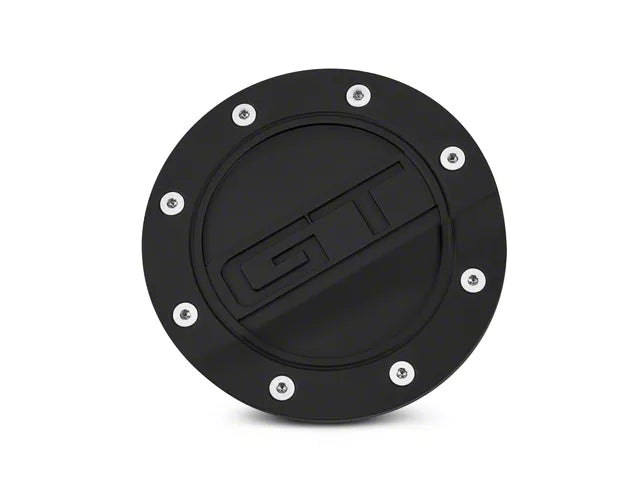 2015-2023 Mustang Competition Series Fuel Door with GT Logo; Black
