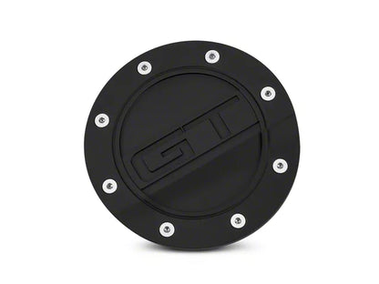 2015-2023 Mustang Competition Series Fuel Door with GT Logo; Black