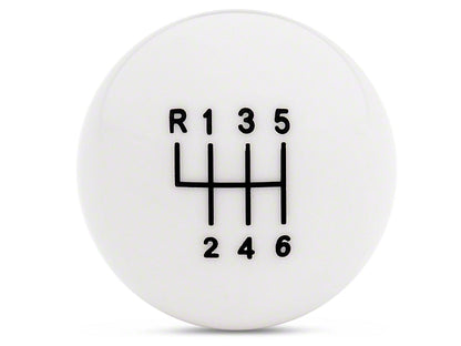 2011-2014 Modern Billet Retro Style 6-Speed Shift Knob; White