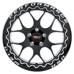 2005-2026 Mustang Weld Racing Solana Beadlock 1-Piece Gloss BLK MIL DIA Wheel - 17x10 with 5x114.3 Bolt, 7.38BS, ET 48