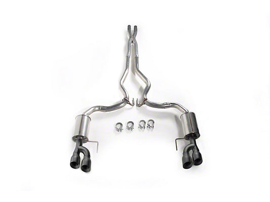 2018-2023 Mustang GT Fastback w/o Active Roush Cat-Back Exhaust with Black Tips