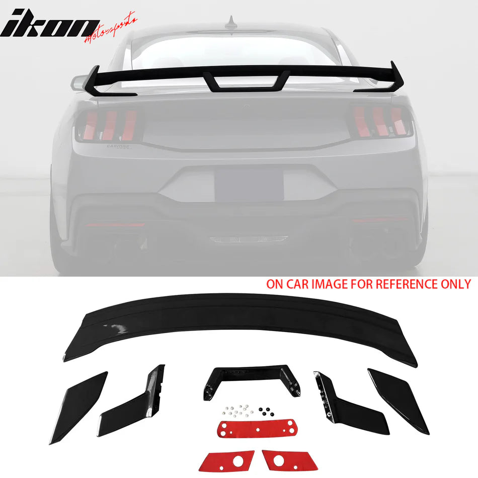 2024-2026 Ford Mustang Coupe Dark Horse Gloss Black Trunk Spoiler ABS