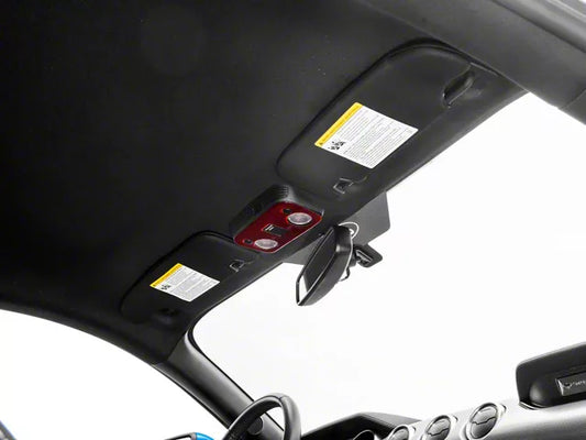 2015-2023 Mustang SpeedForm Overhead Map Light Trim; Red Carbon