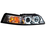 1999-2004 Raxiom Dual LED Halo Projector Headlights; Chrome Housing; Clear Lens