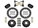 2015-2023 Mustang Wilwood DynaPro 4R Drag Race Rear Big Brake Kit with Drilled Rotors; Anodized Gray Calipers