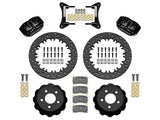 2015-2023 Mustang Wilwood DynaPro 4R Drag Race Rear Big Brake Kit with Drilled Rotors; Anodized Gray Calipers