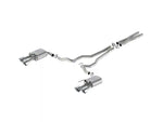 2024-2025 Mustang GT w/ Active Ford Performance Sport Active Cat-Back Exhaust with Chrome Tips and Dark Horse Quad Tip Rear Valance