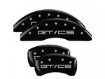 2015-2023 Mustang GT w/ Performance Pack MGP Brake Caliper Covers with GT/CS Logo; Black; Front and Rear