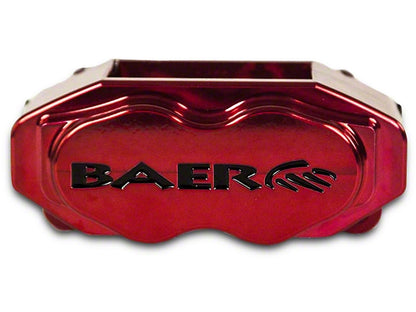 2015-2023 Mustang Baer SS4+ Deep Stage Rear Big Brake Kit with 11.625-Inch Rotors; Fire Red Calipers