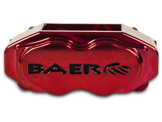 2015-2023 Mustang Baer SS4+ Deep Stage Rear Big Brake Kit with 11.625-Inch Rotors; Fire Red Calipers