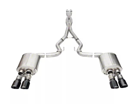 2024-2025 Mustang GT w/ Active Exhaust Corsa Performance Xtreme Valved Cat-Back Exhaust with Pro-Series Black Tips