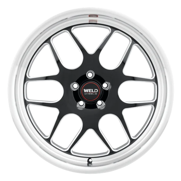 2015-2020 Shelby GT350 / 2020-2022 Shelby GT500 / 2024+ Dark Horse Weld Racing Solana Drag 1-Piece Gloss BLK MIL DIA Wheel - 20x5 with 5x114.3 Bolt, 1.5BS, ET -38