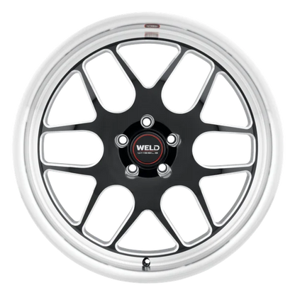 2015-2020 Shelby GT350 / 2020-2022 Shelby GT500 / 2024+ Dark Horse Weld Racing Solana Drag 1-Piece Gloss BLK MIL DIA Wheel - 20x5 with 5x114.3 Bolt, 1.5BS, ET -38