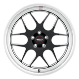 2015-2020 Shelby GT350 / 2020-2022 Shelby GT500 / 2024+ Dark Horse Weld Racing Solana Drag 1-Piece Gloss BLK MIL DIA Wheel - 20x5 with 5x114.3 Bolt, 1.5BS, ET -38
