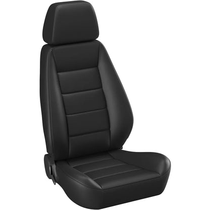 Corbeau Sport Reclining Seats Black Leather Pair
