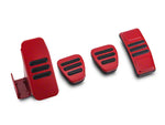 2005-2014 Modern Billet GT500 Style Pedal Covers; Red