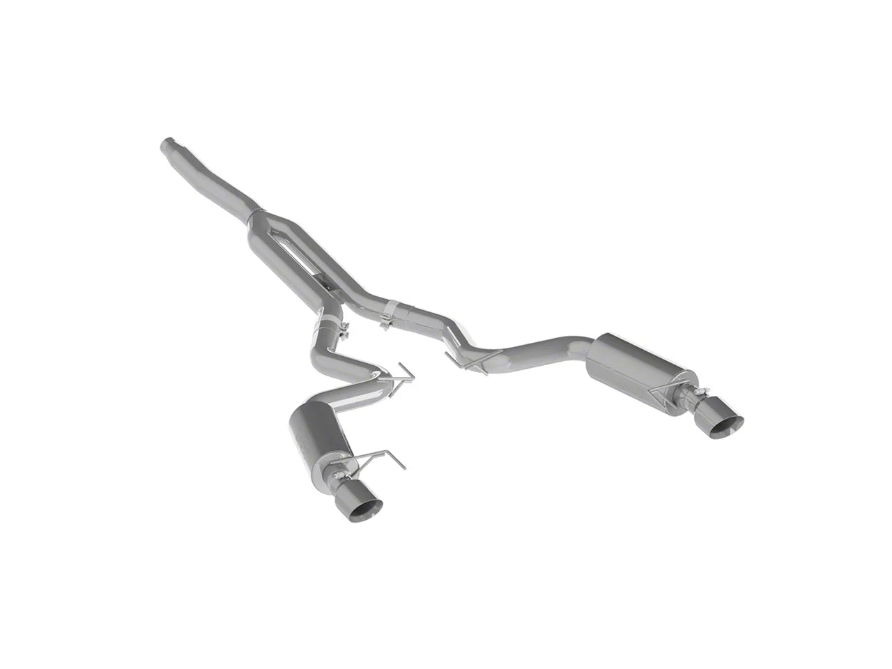 2015-2023 Mustang EcoBoost Fastback w/o Active Exhaust MBRP Armor Lite Cat-Back Exhaust with Y-Pipe; Street Version