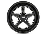 1994-2025 JMS Avenger Series Black Clear with Diamond Cut Wheel; Front Only; 18x5; -24.75mm Offset