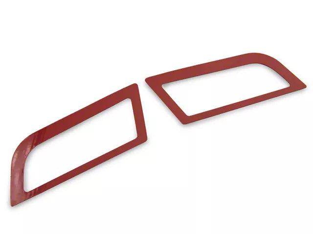 2015-2023 Mustang SpeedForm Outer HVAC Vent Trim; Red Carbon