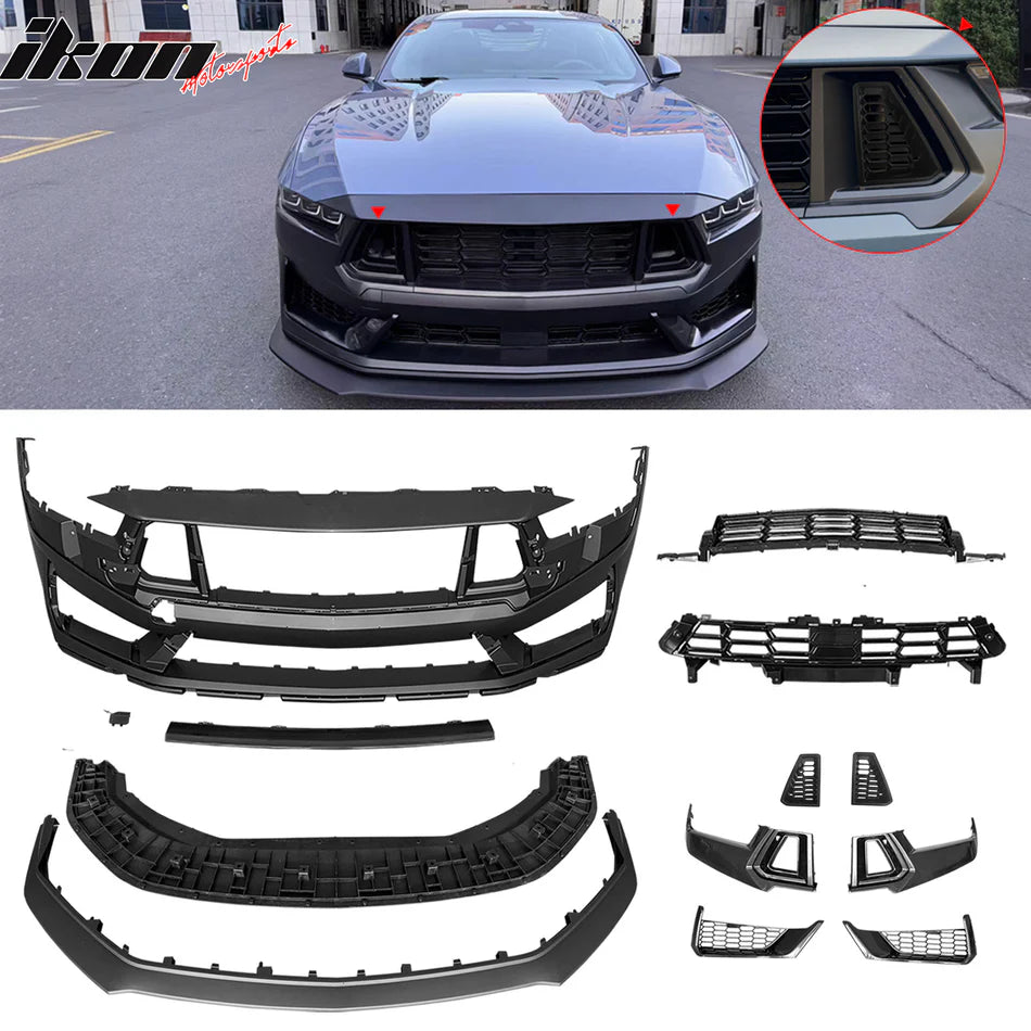 2024-2026 Ford Mustang Dark Horse Front Bumper Conversion W/ Grille PP