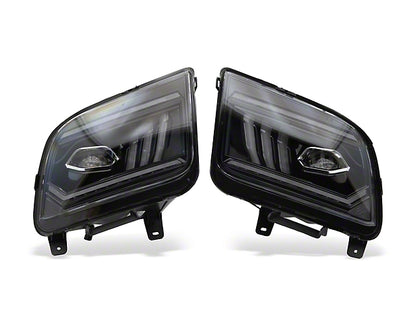 2005-2009 LED Dual Beam Projector Headlights; Black Housing; Clear Lens