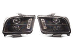 2005-2009 Raxiom LED Halo Projector Headlights; Black Housing; Clear Lens