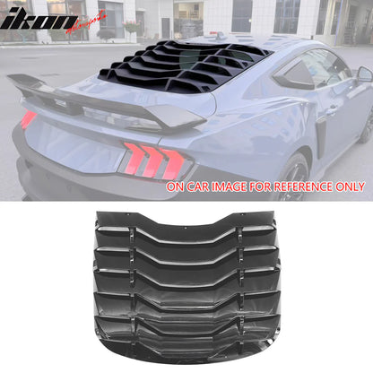 2024-2026 Ford Mustang IKON Gloss Black Rear Window Louvers ABS