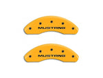 1994-1998 MGP Brake Caliper Covers with Running Pony Logo; Yellow; Front and Rear