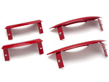 2005-2009 MGP Brake Caliper Covers with Pony Tri-Bar Logo; Red; Front and Rear