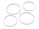 2015-2023 Mustang GT SpeedForm Midrange Speaker Trim Rings; Polished