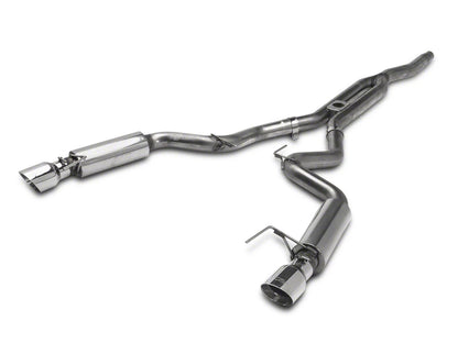 2015-2023 Mustang EcoBoost Fastback w/o Active Exhaust MBRP Armor Plus Cat-Back Exhaust with Y-Pipe; Race Version