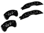 2015-2023 Mustang GT w/o Performance Pack MGP Brake Caliper Covers with GT Logo; Black; Front and Rear