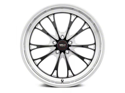 2005-2025 WELD Performance Belmont Drag Gloss Black Milled Wheel; Rear Only; 17x10; 49mm Offset