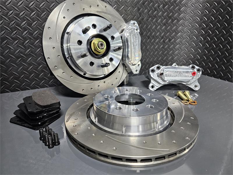 2005-2014 Mustang (Hat Style) Front Street Kit Dimpled and Slotted - Aerospace Components