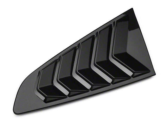 2015-2023 Mustang Sport Quarter Window Louvers; Gloss Black