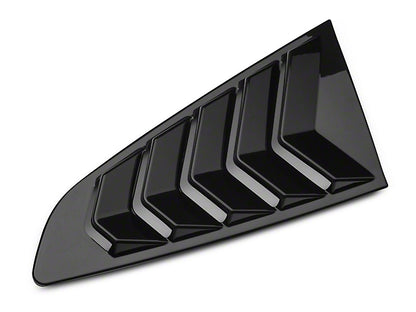 2015-2023 Mustang Sport Quarter Window Louvers; Gloss Black