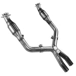 2005-2010 W/ Long Tube Headers Kooks GREEN Catted X-Pipe; OEM Connection