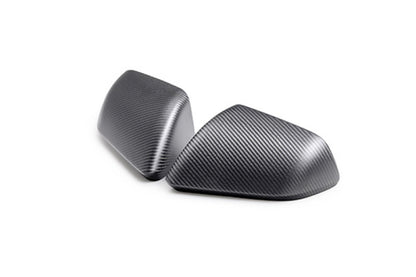 Ford Racing 24-25 Mustang (w/o Turn Signals) Carbon Fiber Mirror Skull Caps - Matte